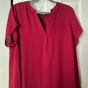 Torrid short sleeve raspberry blouse size 1